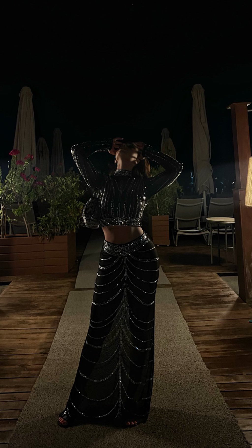 Vatkalı Taşlı Transparan Tül Takım Gece Elbisesi ürün detayı, VOYEUR