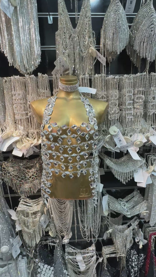 Kristal Taşlı Crop💎