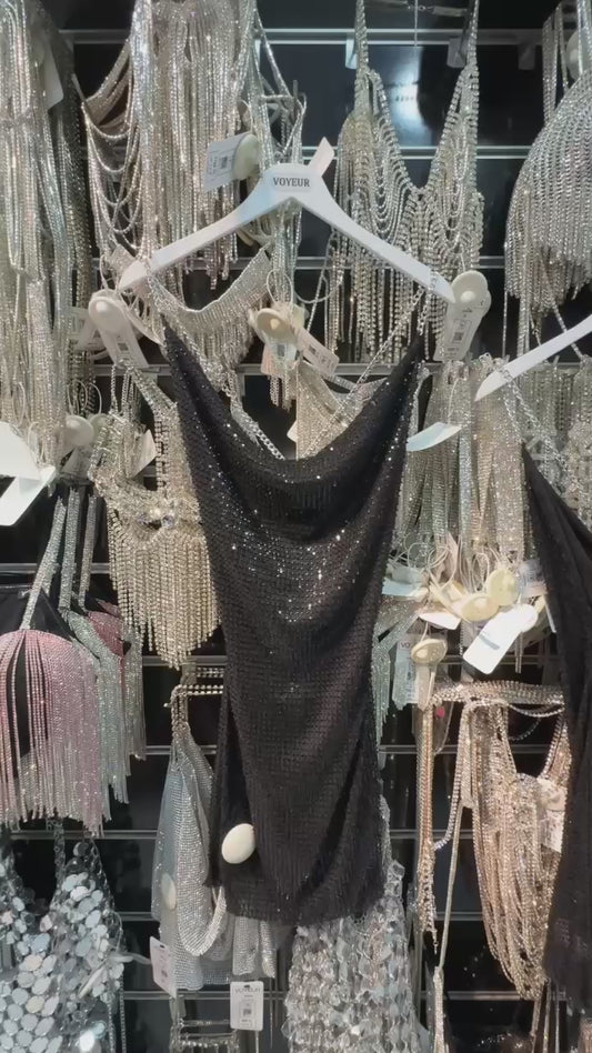 Taşlı Degaje Elbise