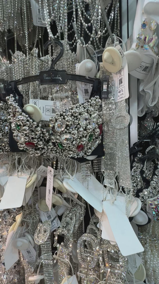 İnci ve Kristal Taşlı Luxury Bra